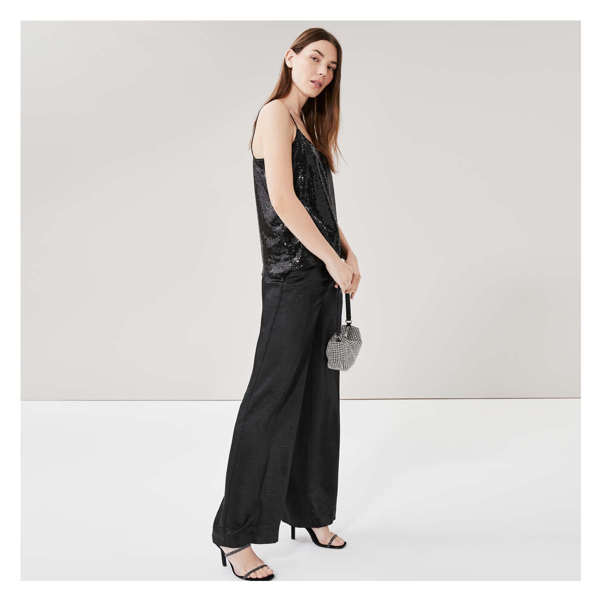 Satin Pant in JF Black from Joe Fresh